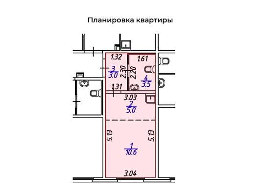 -и комнатная Евгения Савкова улица, 44, фото №6