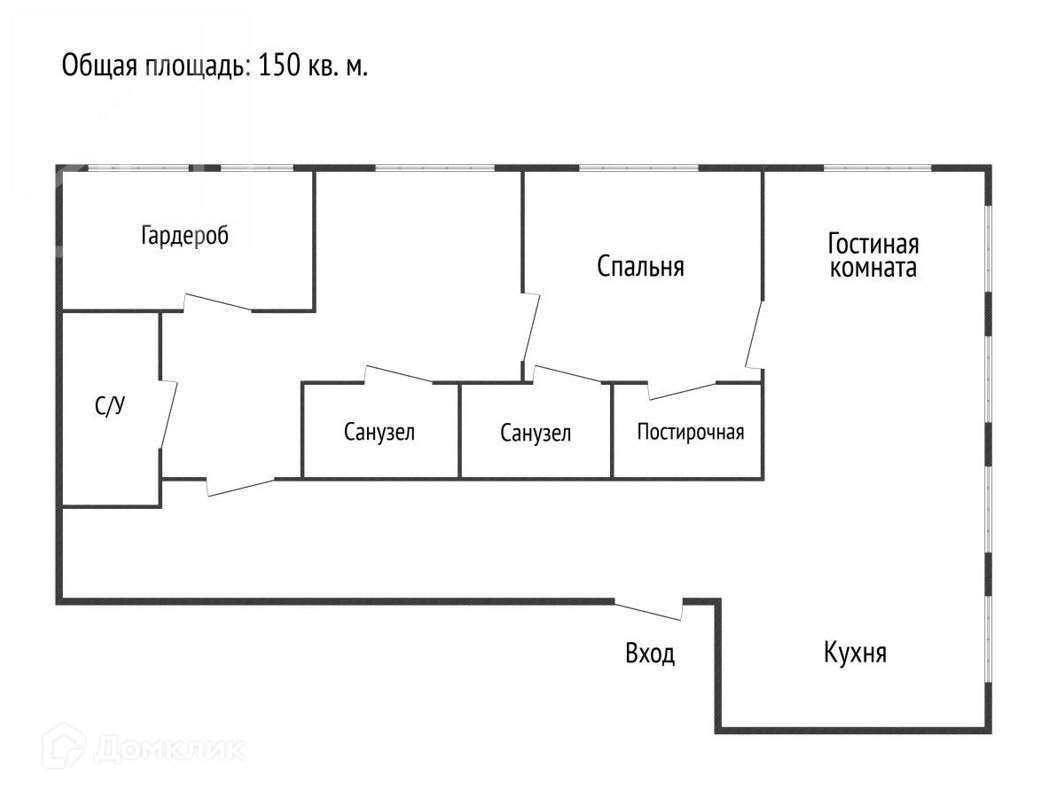 Двухкомнатная квартира Саввинская Набережная улица, 13, фото №6