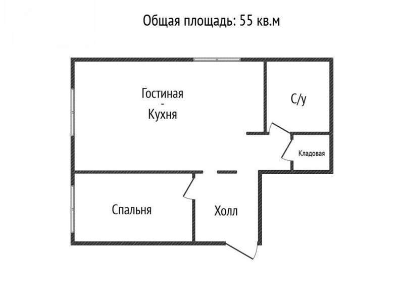 Двухкомнатная квартира Тверская улица, 8 к. 2, фото №4