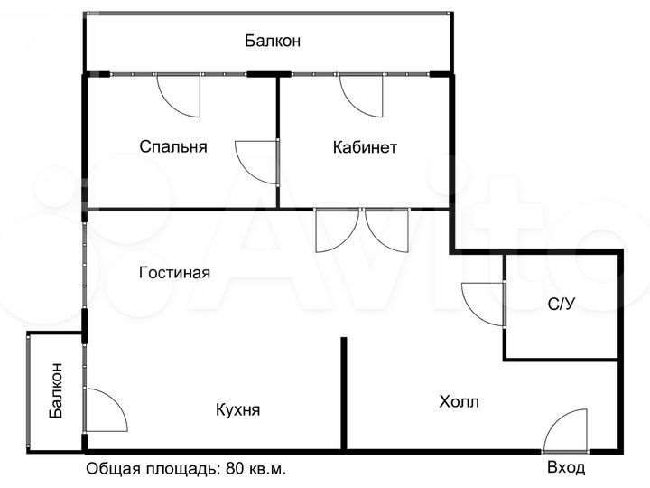 Двухкомнатная квартира Мытная улица, 7, фото №2